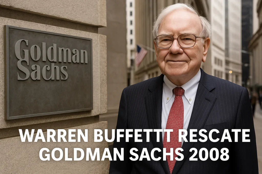 Warren Buffett rescate Goldman Sachs 2008 en Wall Street
