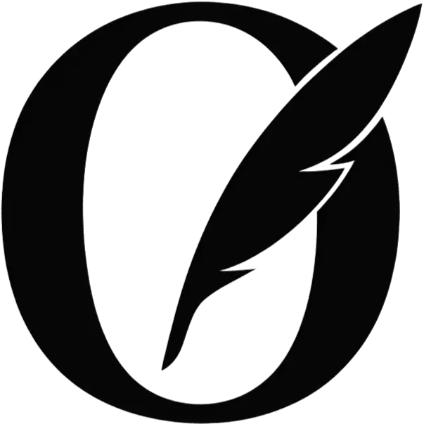Oppositioner logo - black feather icon