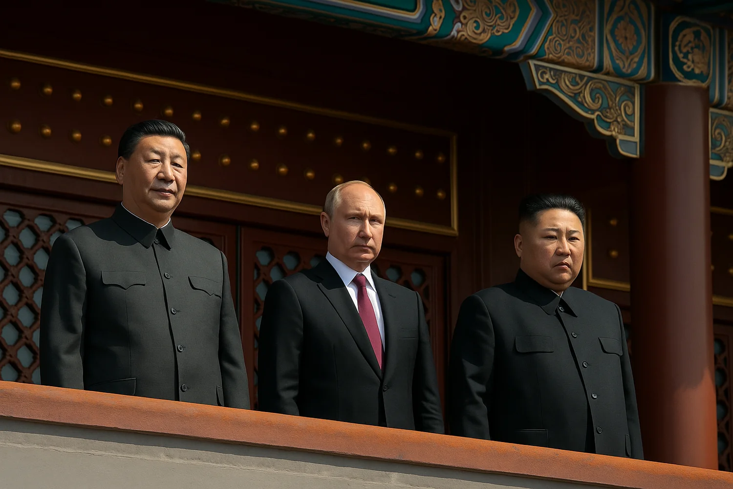 China military parade Xi Putin Kim alliance