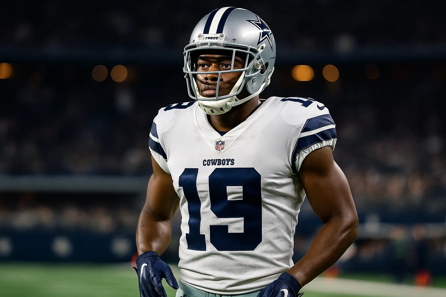 amari cooper retire — Dallas Cowboys wide receiver under stadium lights, modern 3:2 hero photo