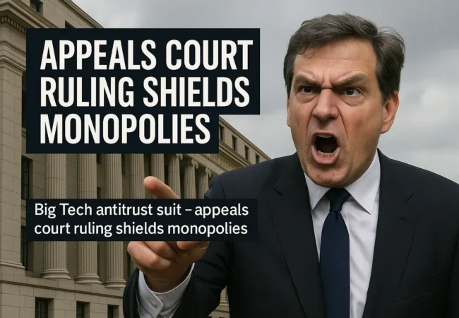 Big Tech antitrust suit appeals court ruling shields Google and Meta