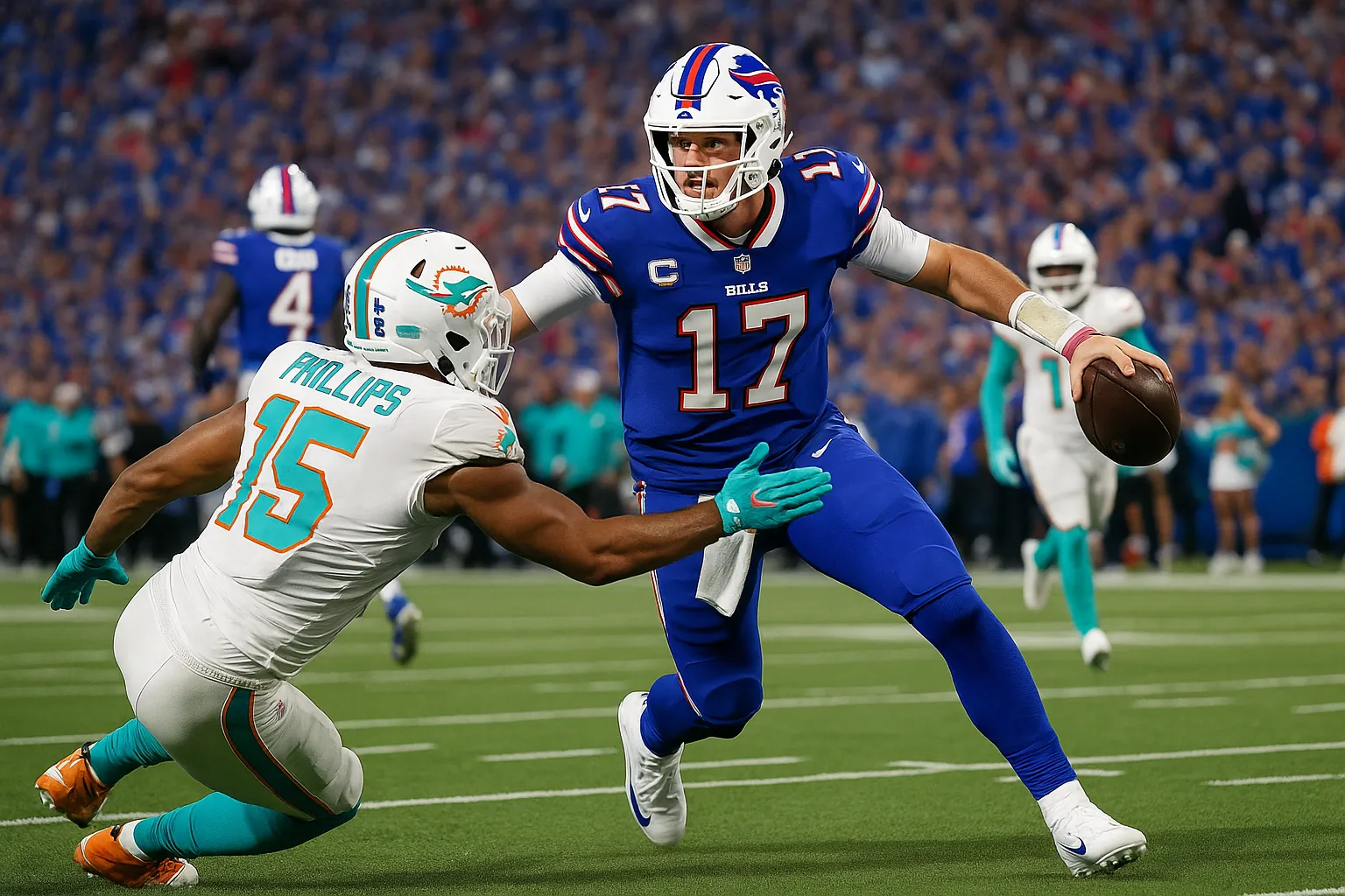 Bills vs Dolphins analysis, Josh Allen escaping Miami defense in AFC East rivalry