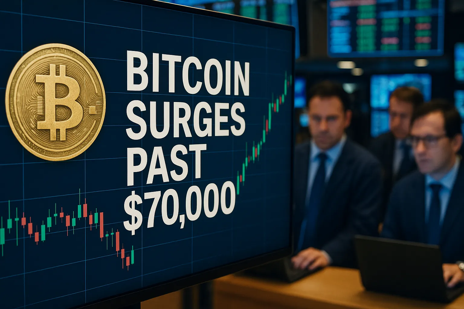 Bitcoin surges past $70,000 as ETFs drive institutional frenzy in financial markets