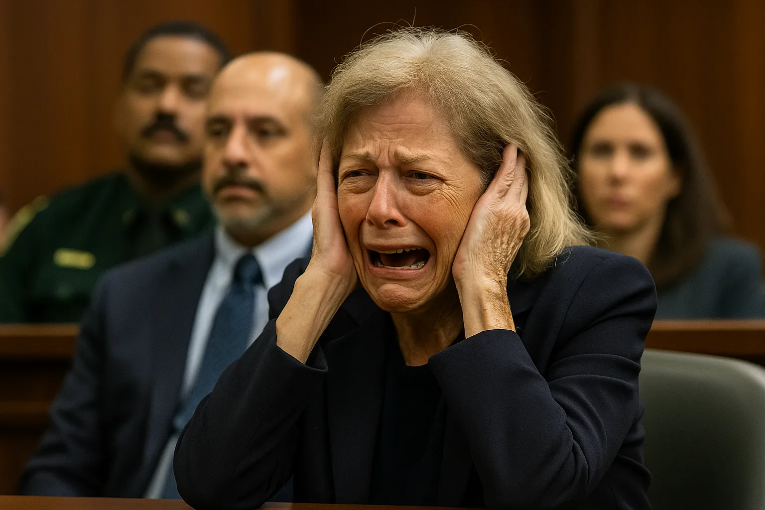donna adelson reacts emotionally in Florida courtroom as guilty verdict is read during her high-profile murder-for-hire trial