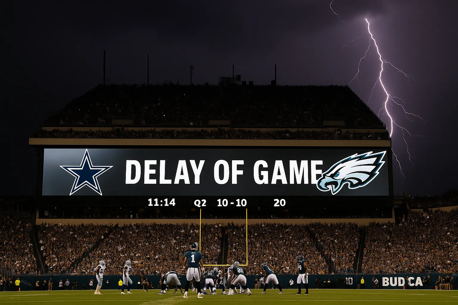 Eagles game delayed