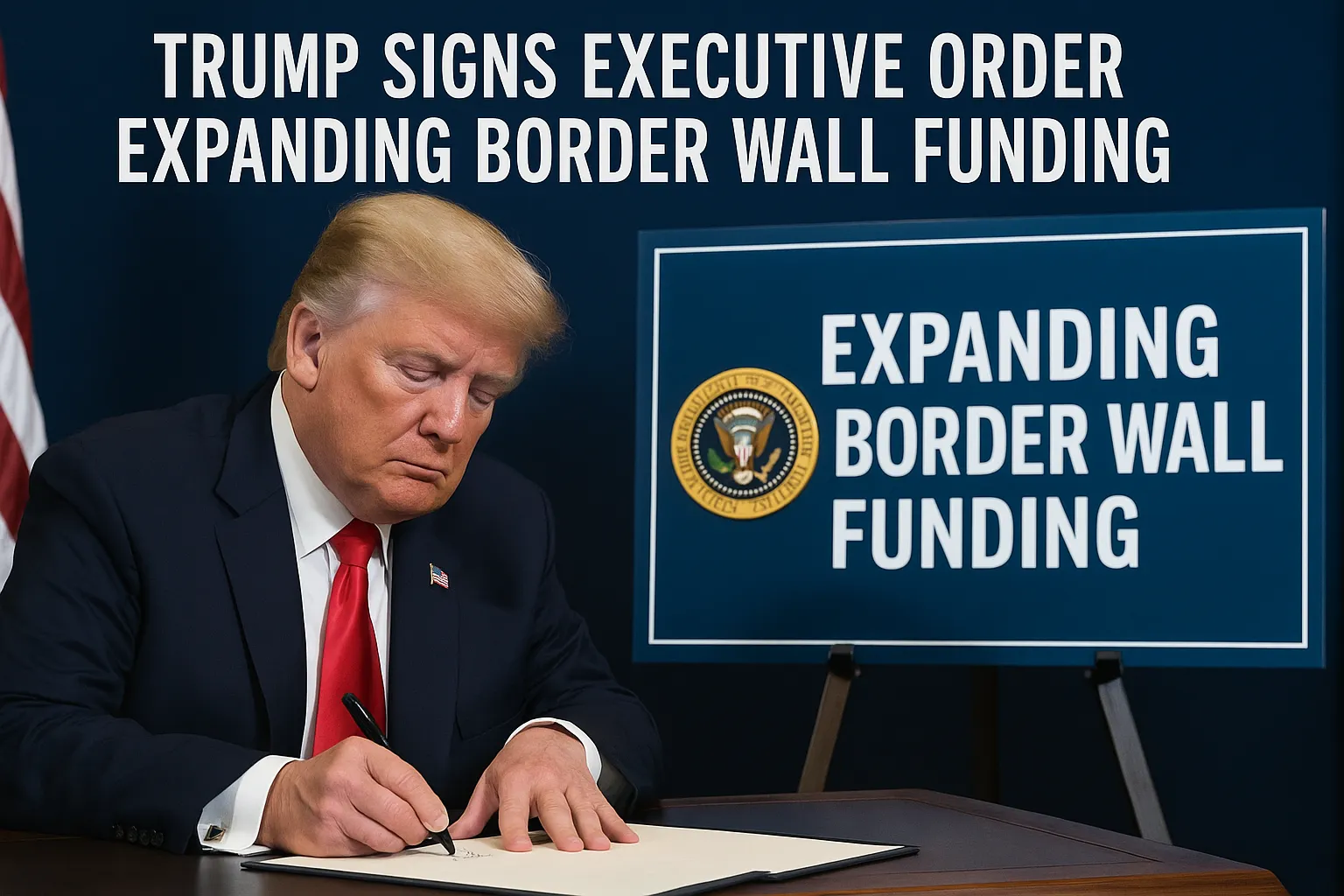 Trump border wall funding executive order reallocating $2B defense budgets