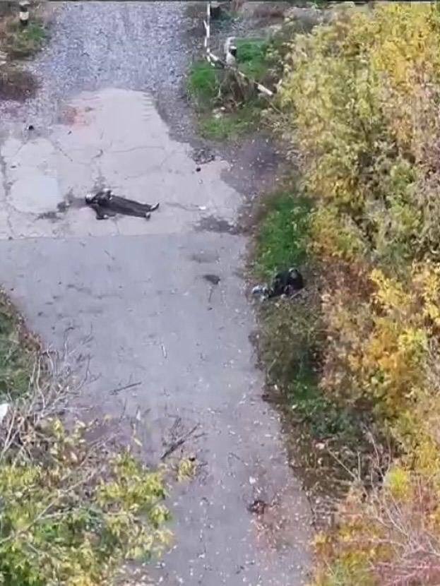 Bodies of civilians found near the railway after russian war crimes in Pokrovsk, Ukraine