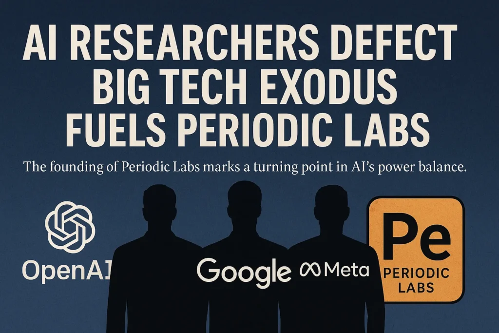 AI researchers defect big tech exodus fuels Periodic Labs