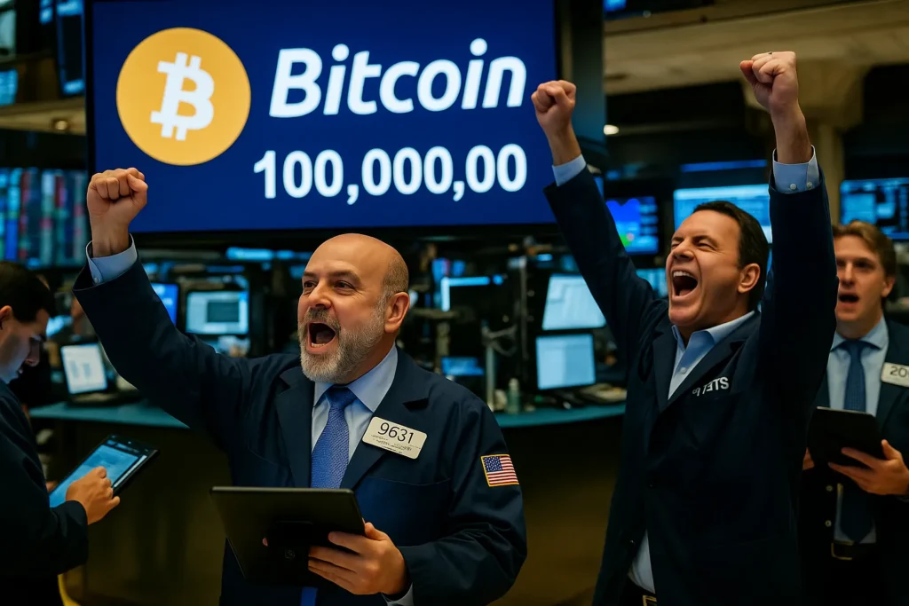 Bitcoin surges past $100,000