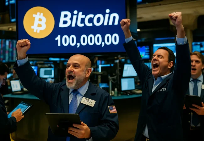 Bitcoin surges past $100,000