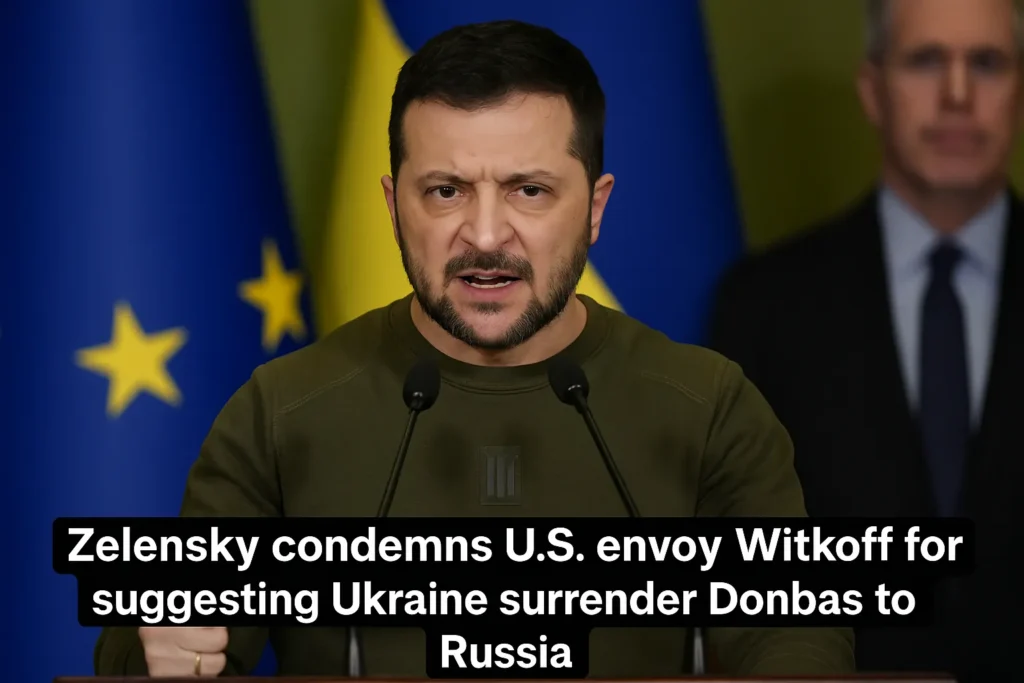 Witkoff Donbas surrender plan — Zelensky denounces U.S. envoy’s proposal to hand Donbas to Putin during tense Washington meeting