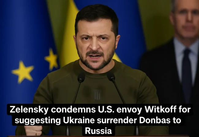 Witkoff Donbas surrender plan — Zelensky denounces U.S. envoy’s proposal to hand Donbas to Putin during tense Washington meeting
